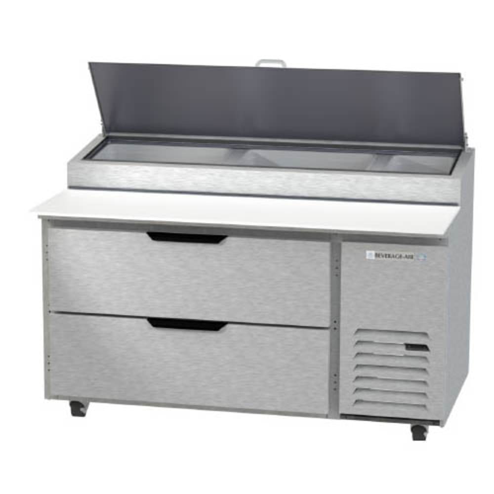 Beverage Air DPD60HC-2 | 60" Wide 2 Drawer Pizza Prep Table