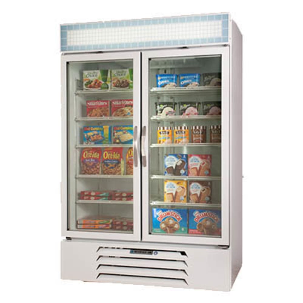 Beverage Air MMR49HC-1-W-IQ | 52" Wide 2 Swing Door White Merchandiser Refrigerator MarketMax Series