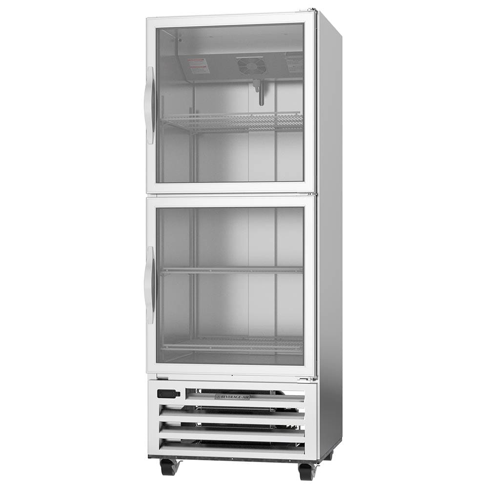 Beverage Air RID18HC-HG | 27" Wide 4 Glass Door Bottom Mount Pass-Thru Refrigerator RI Series