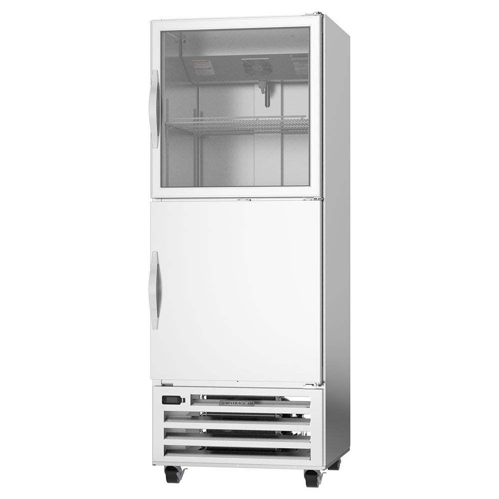 Beverage Air RID18HC-HGS | 27" Wide 2 Glass 2 Solid Door Bottom Mount Pass-Thru Refrigerator RI Series