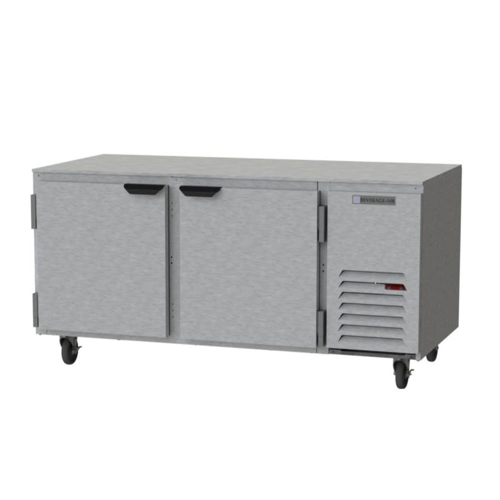 Beverage Air UCF67AHC | 67" Wide 2 Door Undercounter Freezer