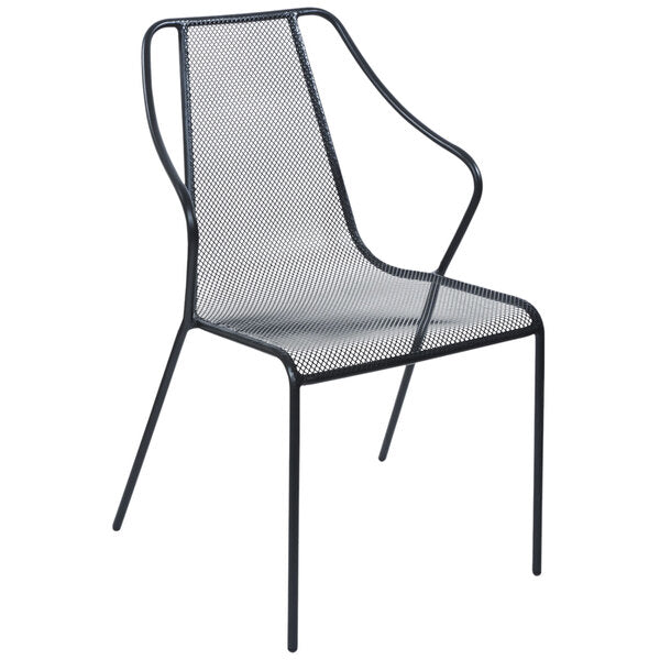 BFM Seating Kingston Black E-Coated Stackable Steel Chair