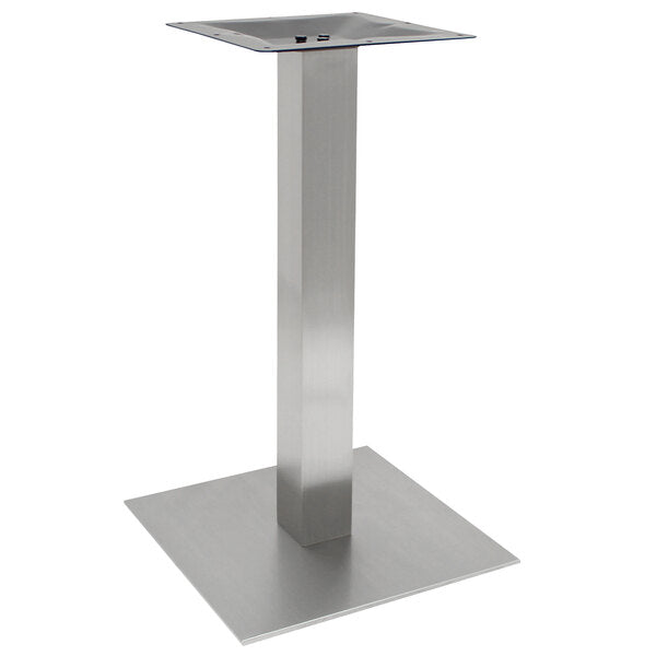 Art Marble Furniture 23" Square Stainless Steel Table Base