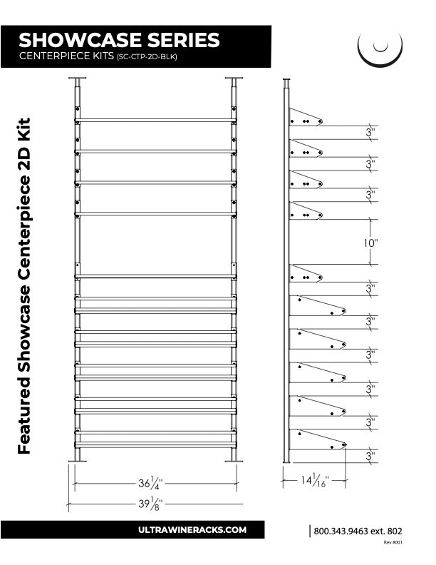 Ultra - Featured Centerpiece Kit | Black | 90-100 Bottles