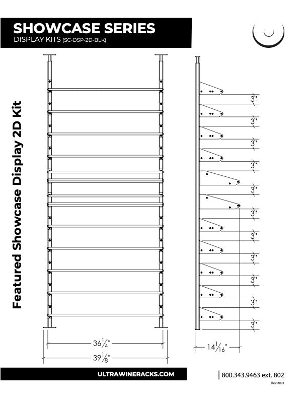 Ultra - Featured Display Kit | Black | 78-105 Bottles