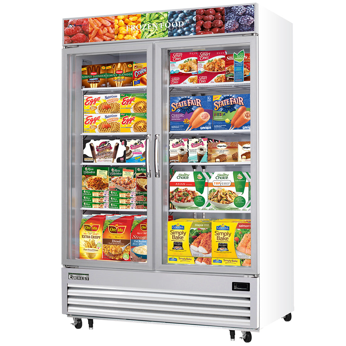 Everest | 55" Wide 2 Swing Door Merchandiser Freezer