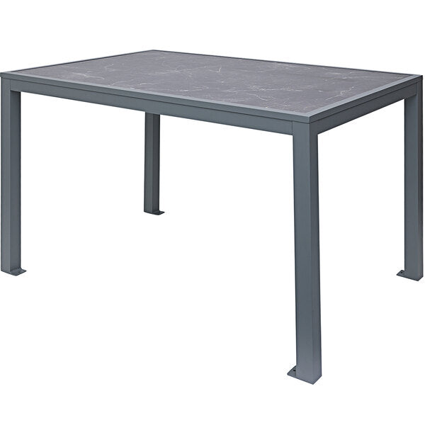 BFM Seating Surf Inlay Square Aluminum Bolt-Down Table