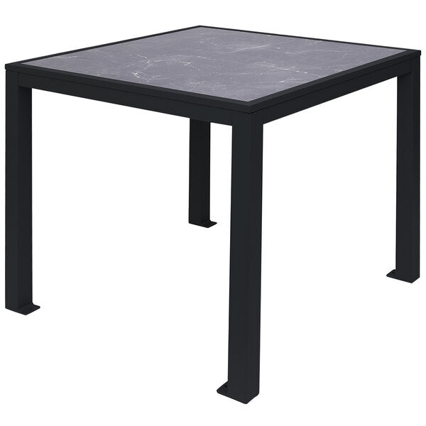 BFM Seating Surf Inlay Square Aluminum Bolt-Down Table