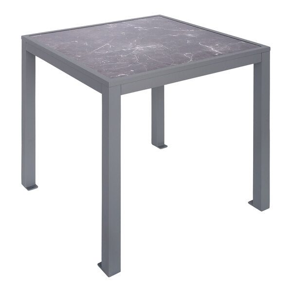 BFM Seating Surf Inlay Square Aluminum Bolt-Down Table