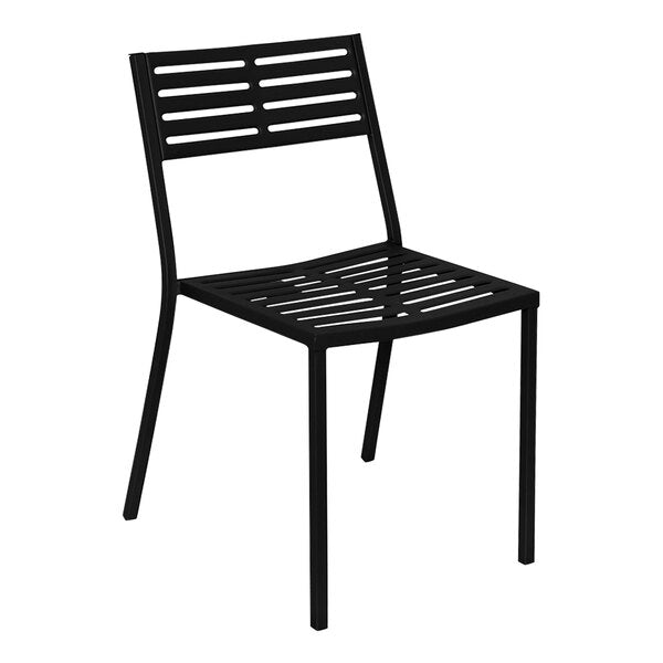 BFM Seating Daytona Powder-Coated Steel Stackable Side Chair