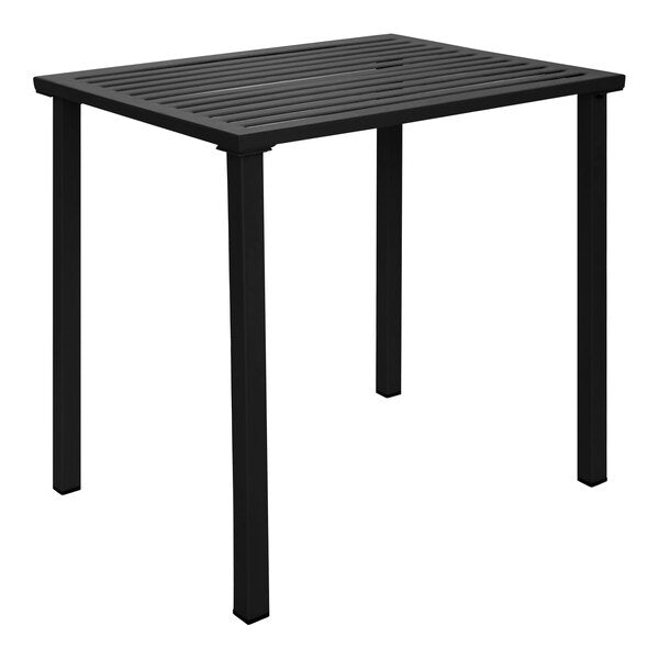 BFM Seating Daytona 24"x32" Powder-Coated Steel Dining Height Table