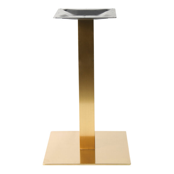 Art Marble Furniture 17" Square Gold Stainless Steel Table Base