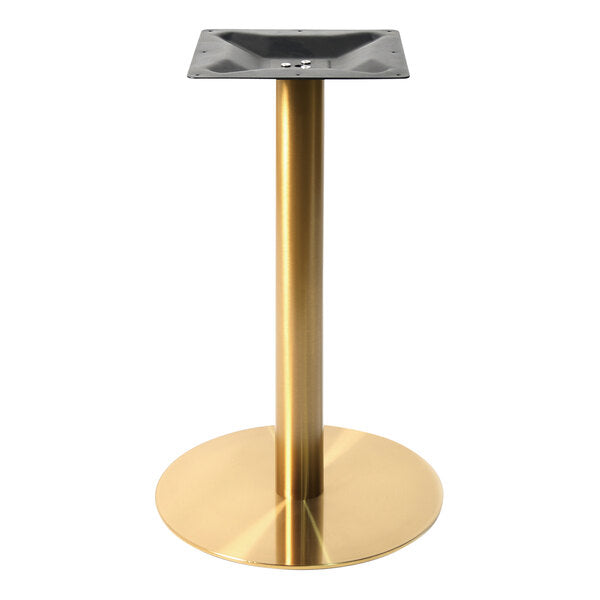 Art Marble Furniture 23" Round Gold Stainless Steel Table Base