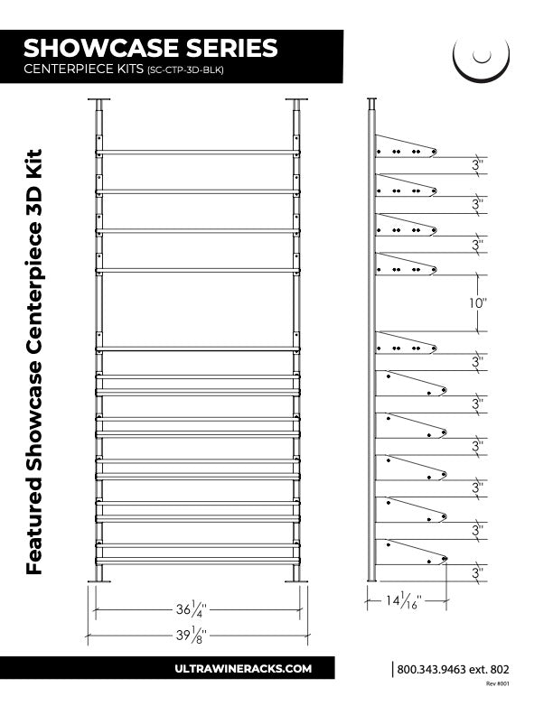 Ultra - Featured Centerpiece Kit | Black | 90-100 Bottles