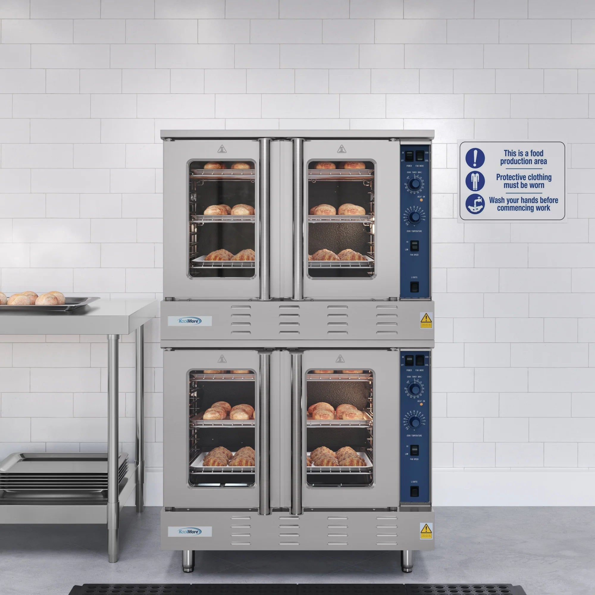 Koolmore 38" Wide Full Size Natural Gas Double Convection Oven