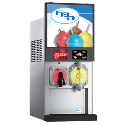 FBD Frozen 372 Series | 16" Wide Stainless Steel Double Barrel Multi-Flavor Frozen Carbonated Beverage Dispenser