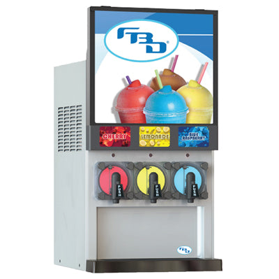 FBD Frozen 373 Series | 21" Wide Tall Top Triple Barrel Frozen Carbonated Beverage Dispenser