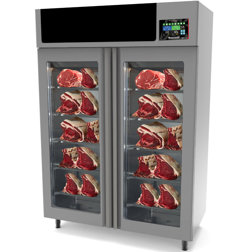 Omcan 41187 | 58" Wide Maturmeat Dry Aging Cabinet w/ ClimaTouch & Fumotic