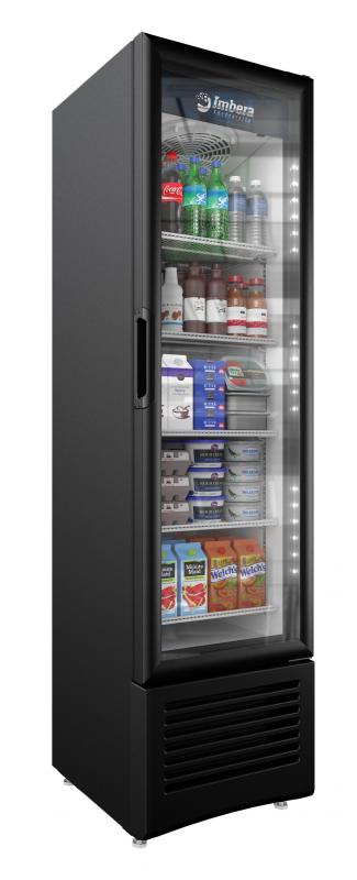Imbera VR08 HC BW | 19" Wide 1 Swing Door Bottom Mount Merchandiser Refrigerator