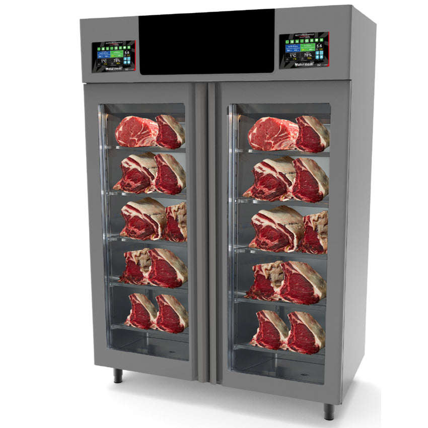Omcan 45176 | 58" Wide Maturmeat Dry Aging Cabinet w/ ClimaTouch & Fumotic