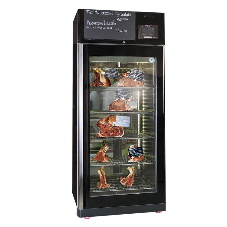 Omcan 46184 | 36" Wide Black Maturmeat Dry Aging Cabinet w/ ClimaTouch & Fumotic