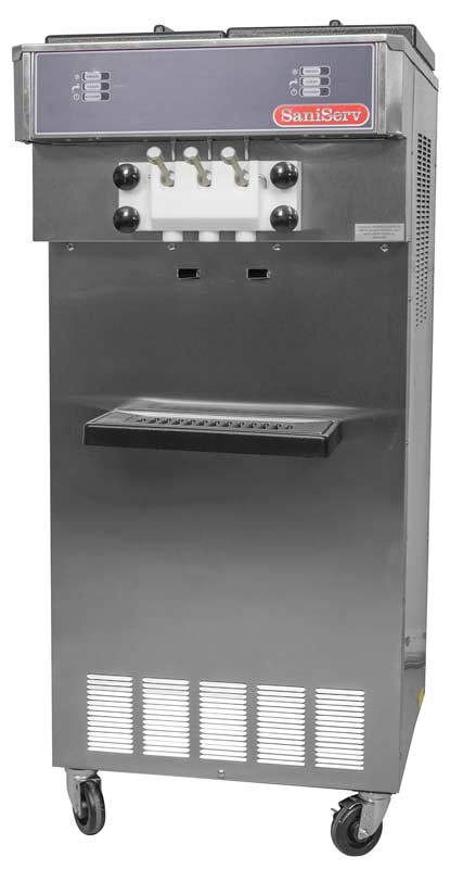 SaniServ 521 | 26" Wide 17 Qt. Double Hopper Floor Model Soft Serve Ice Cream Machine w/ Twist