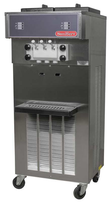 SaniServ 527 | 24" Wide 11 Qt. Double Hopper Floor Model Soft Serve Ice Cream Machine w/ Twist