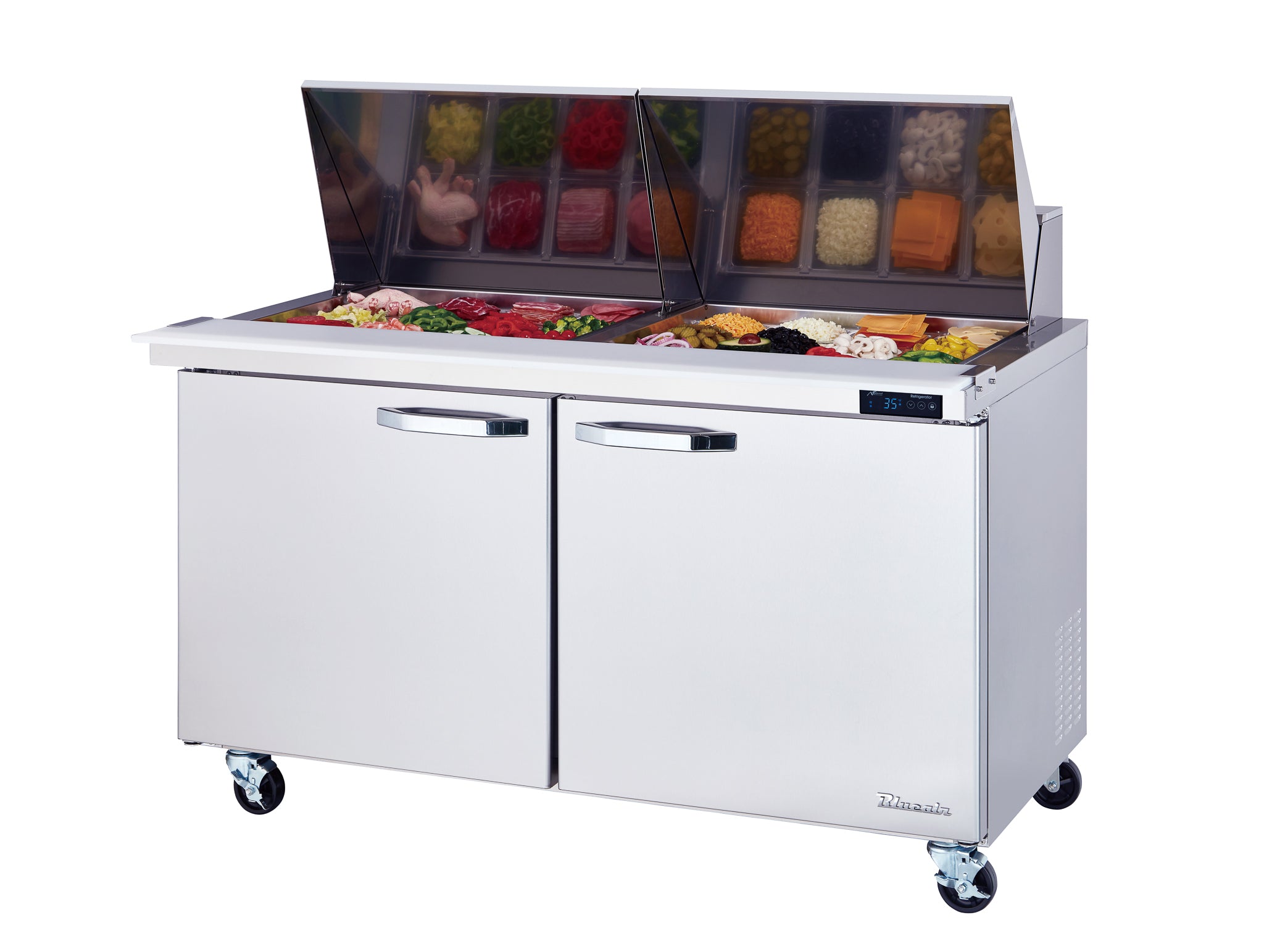 Blue Air BLMT60-HC | 60" Wide 2 Door Mega Top Sandwich Prep Table