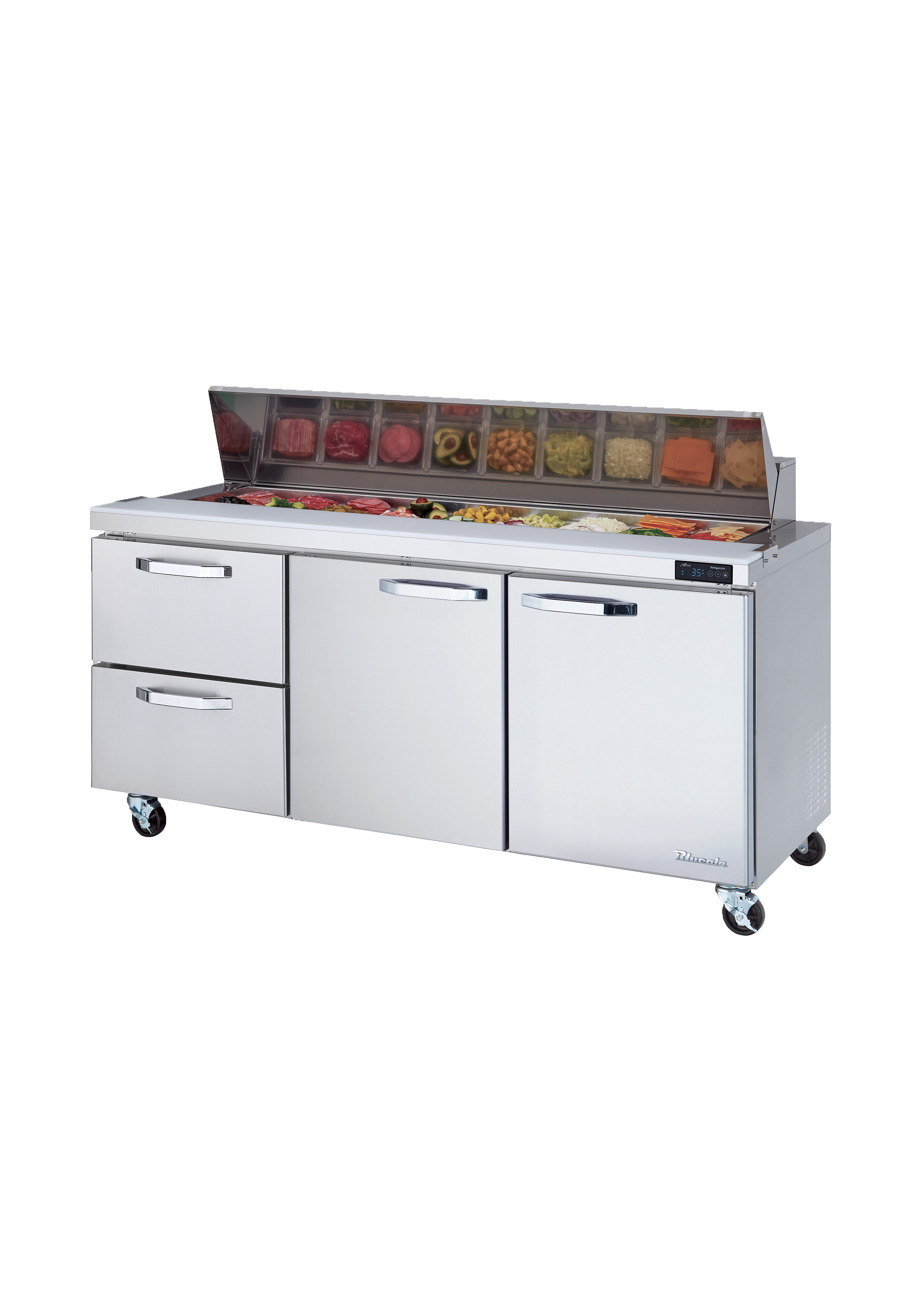 Blue Air | 72" Wide 2 Drawer Sandwich Prep Table