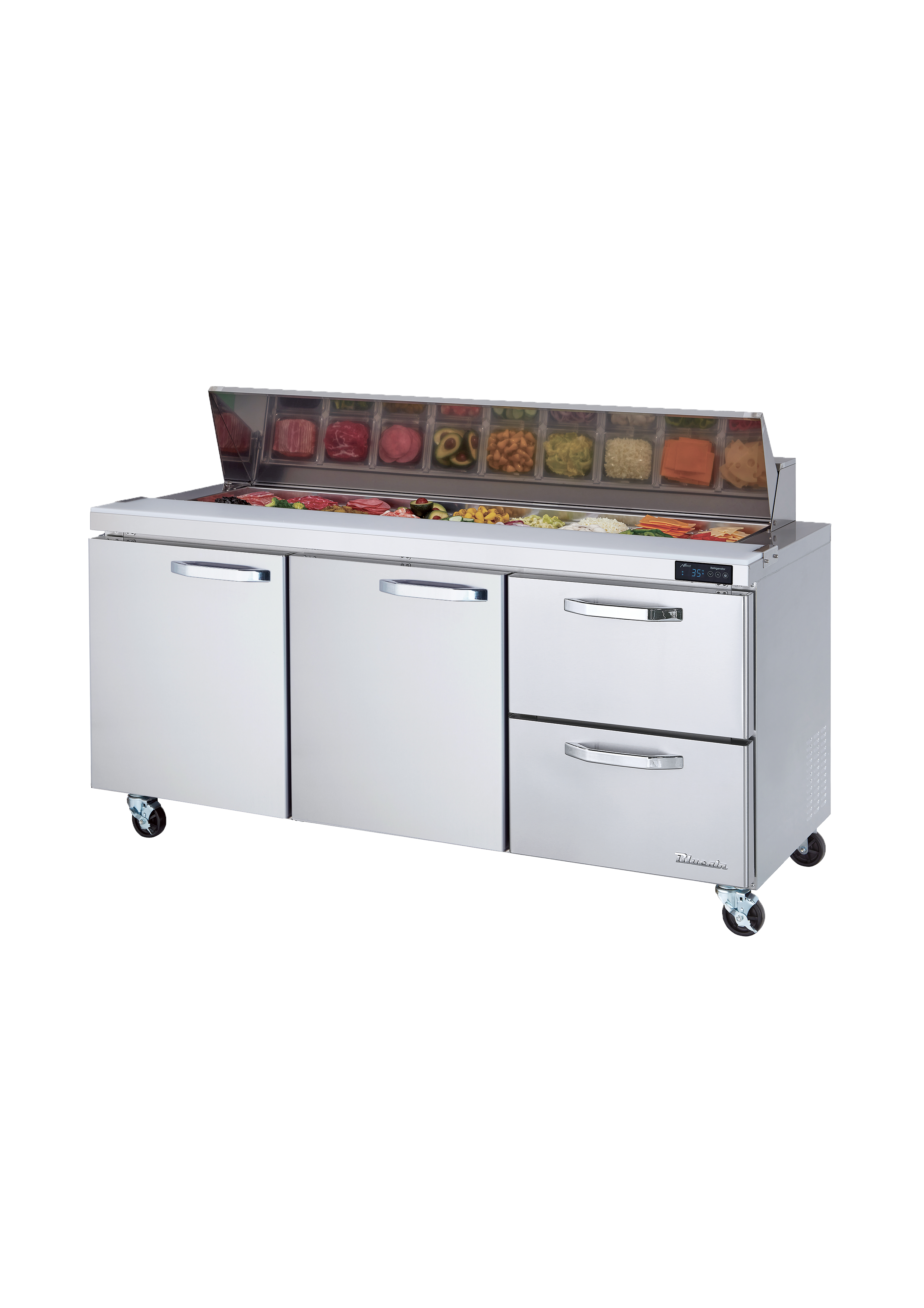 Blue Air | 72" Wide 2 Drawer Sandwich Prep Table