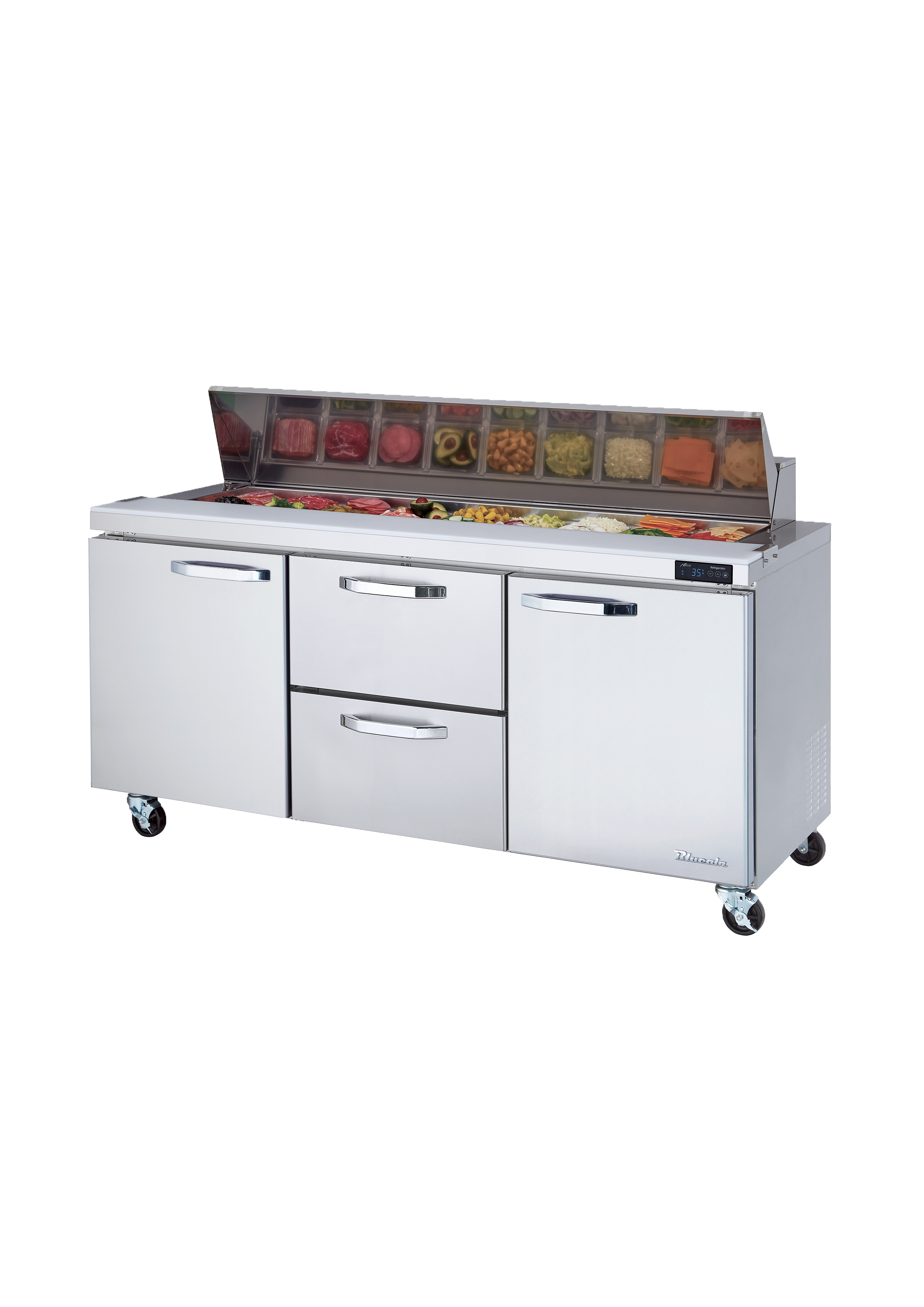 Blue Air | 72" Wide 2 Drawer Sandwich Prep Table