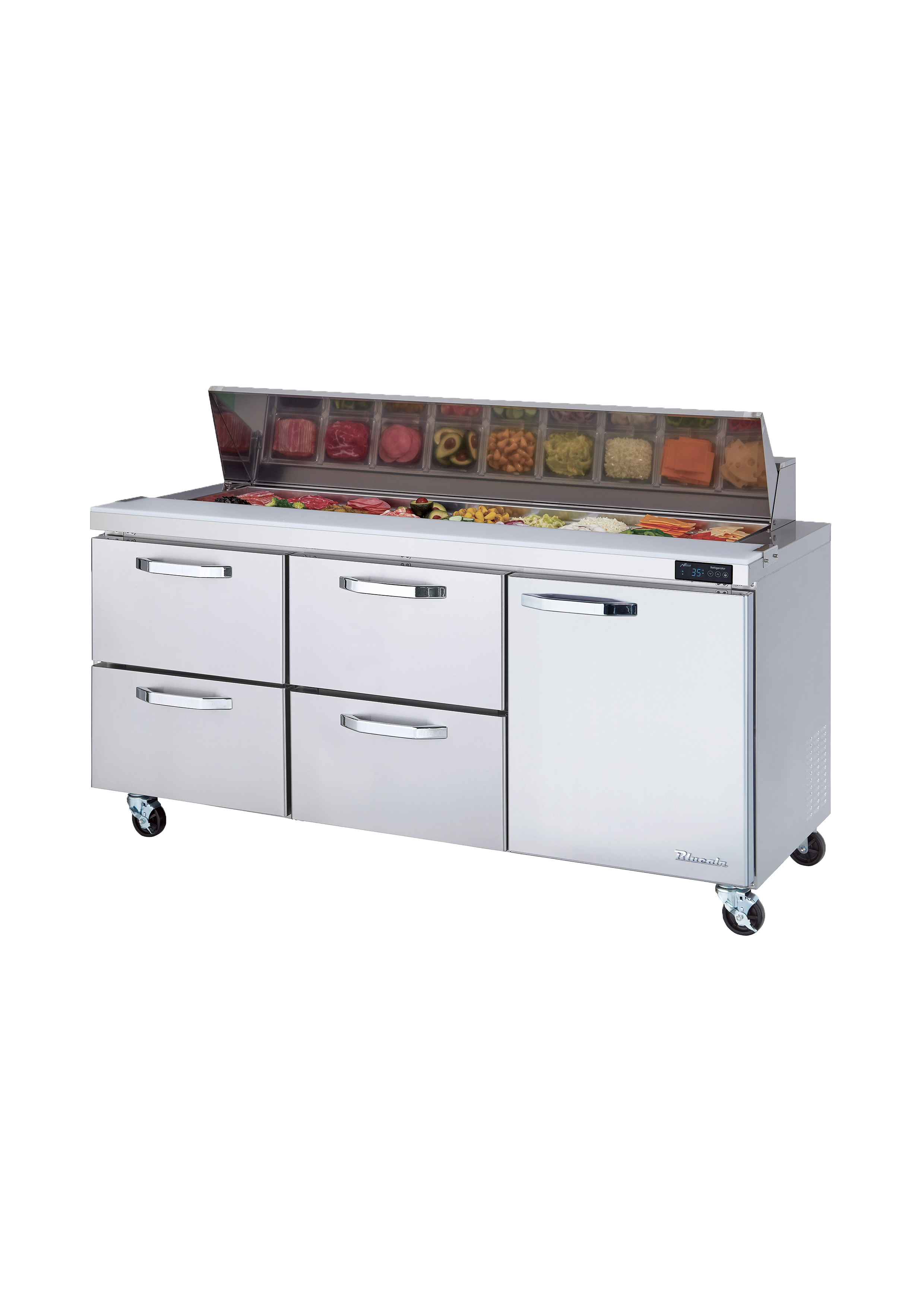 Blue Air | 72" Wide 4 Drawer Sandwich Prep Table