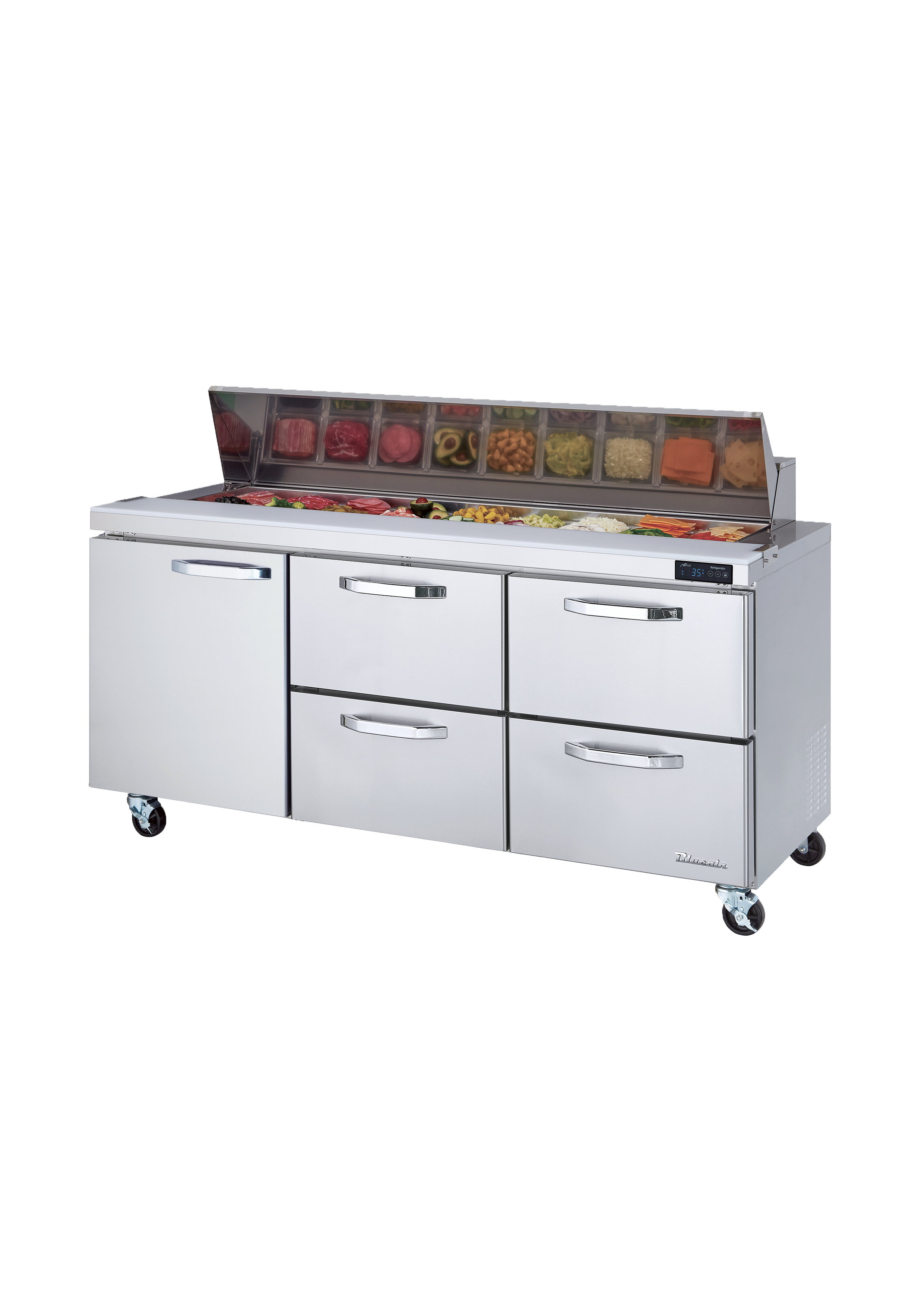 Blue Air | 72" Wide 4 Drawer Sandwich Prep Table