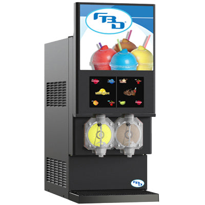 FBD Frozen 771 Series | 17" Wide Double Barrel Multi-Flavor Frozen Carbonated Beverage Dispenser