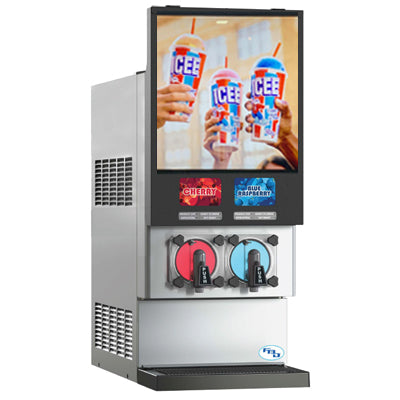 FBD Frozen 772 Series | 17" Wide Double Barrel Frozen Carbonated Beverage Dispenser