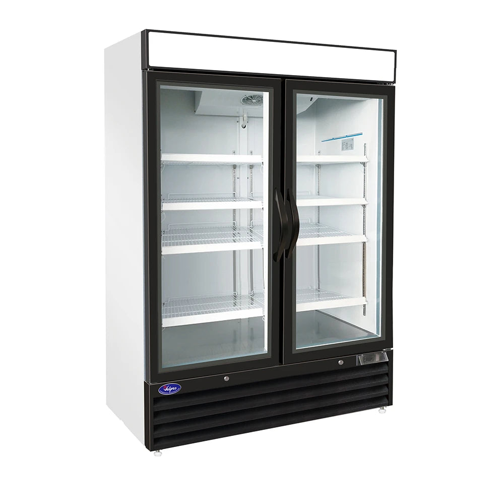 Valpro VP2F-48FDVHC | 54" Wide 2 Swing Door White Merchandiser Freezer