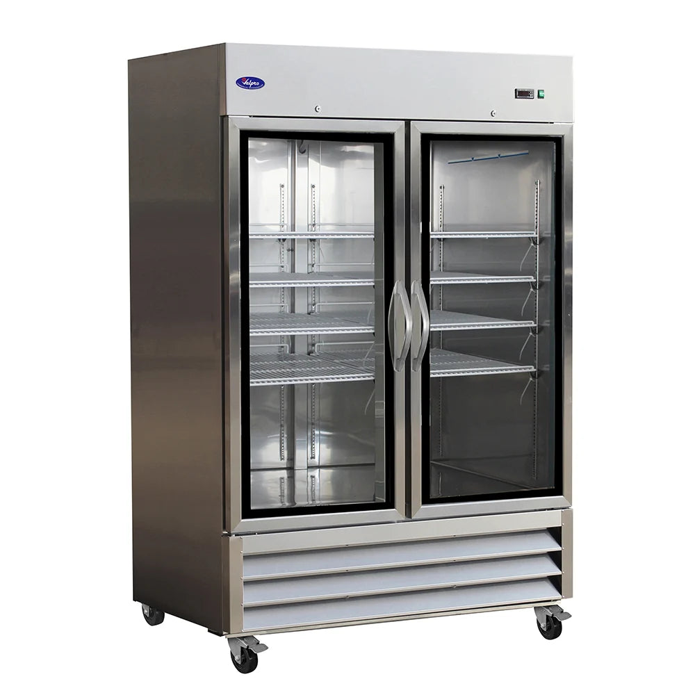 Valpro VP2RG-HC | 54" Wide 2 Glass Door Bottom Mount Reach-In Refrigerator