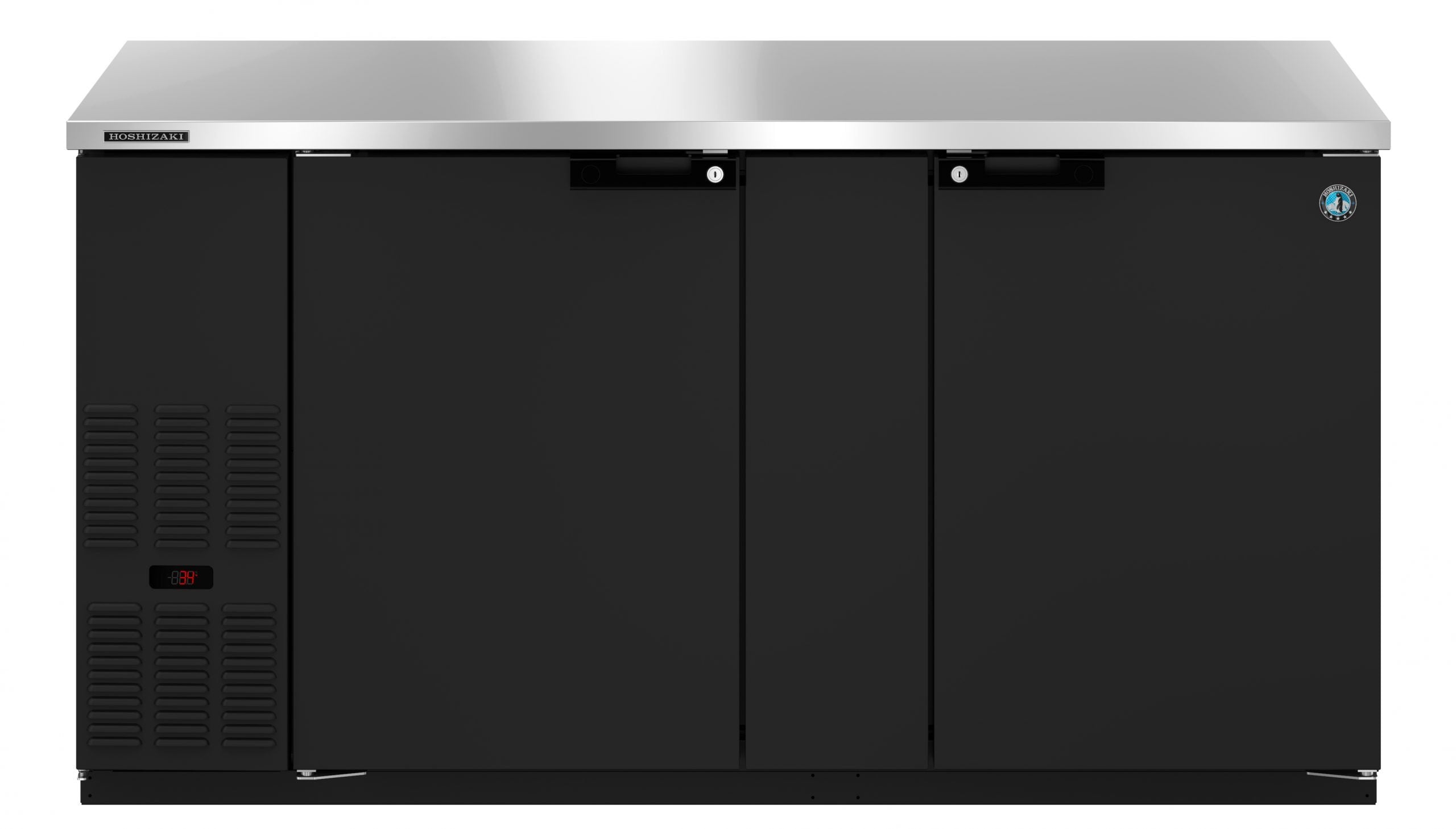 Hoshizaki BB69 | 70" Wide 2 Door Black Vinyl Back Bar