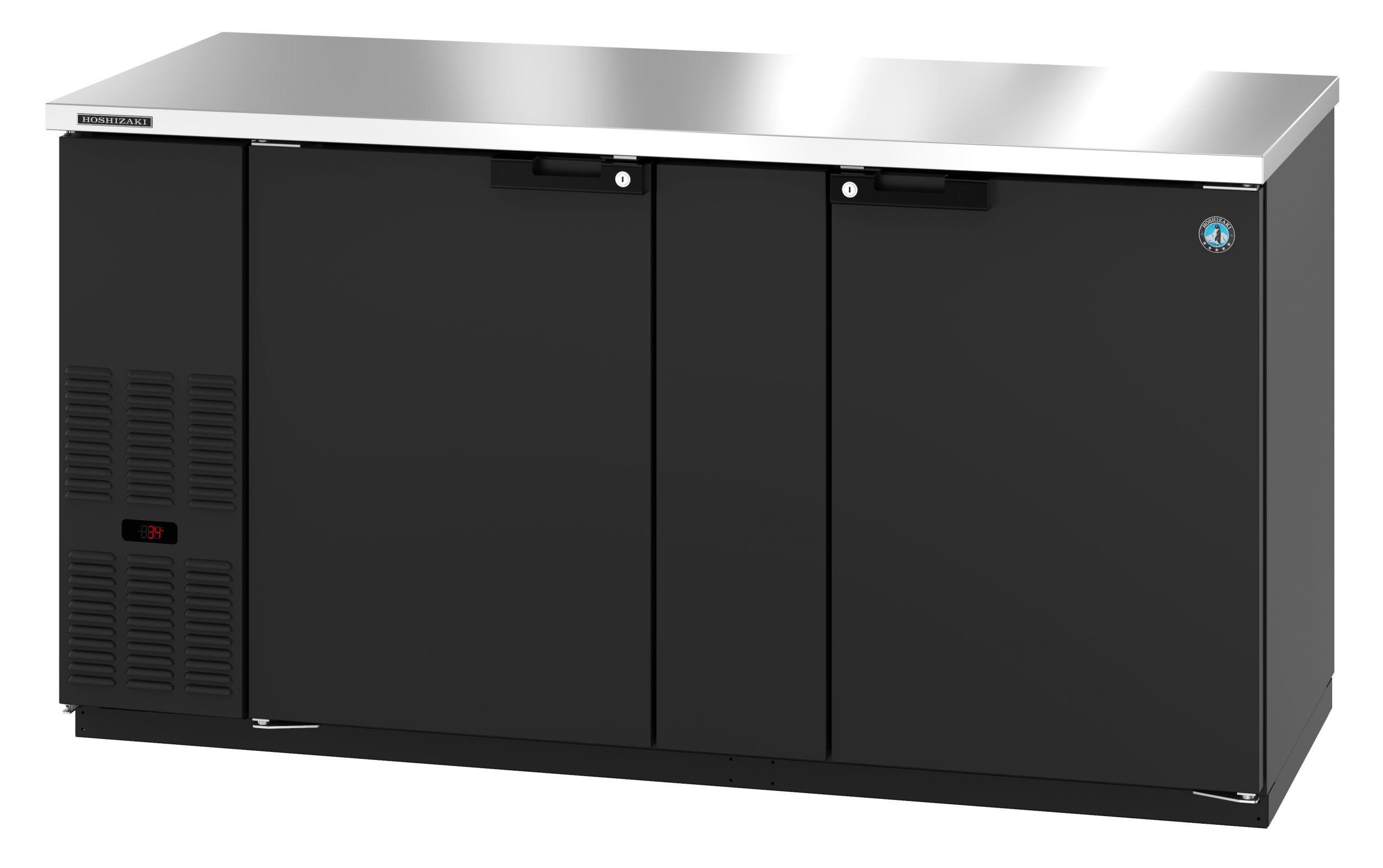 Hoshizaki BB69 | 70" Wide 2 Door Black Vinyl Back Bar