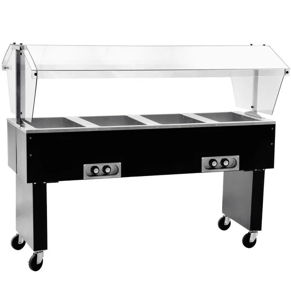 Eagle Group BPDHT4-120 | Deluxe Service Mates Four Pan Open Well Portable Hot Food Buffet Table