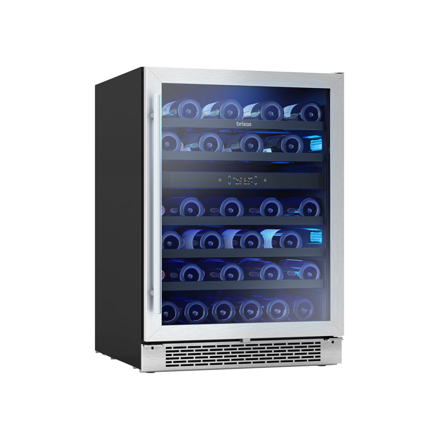 Zephyr BWN24C02AG | 24" Wide Brisas Dual Zone 46 Bottle Wine Fridge