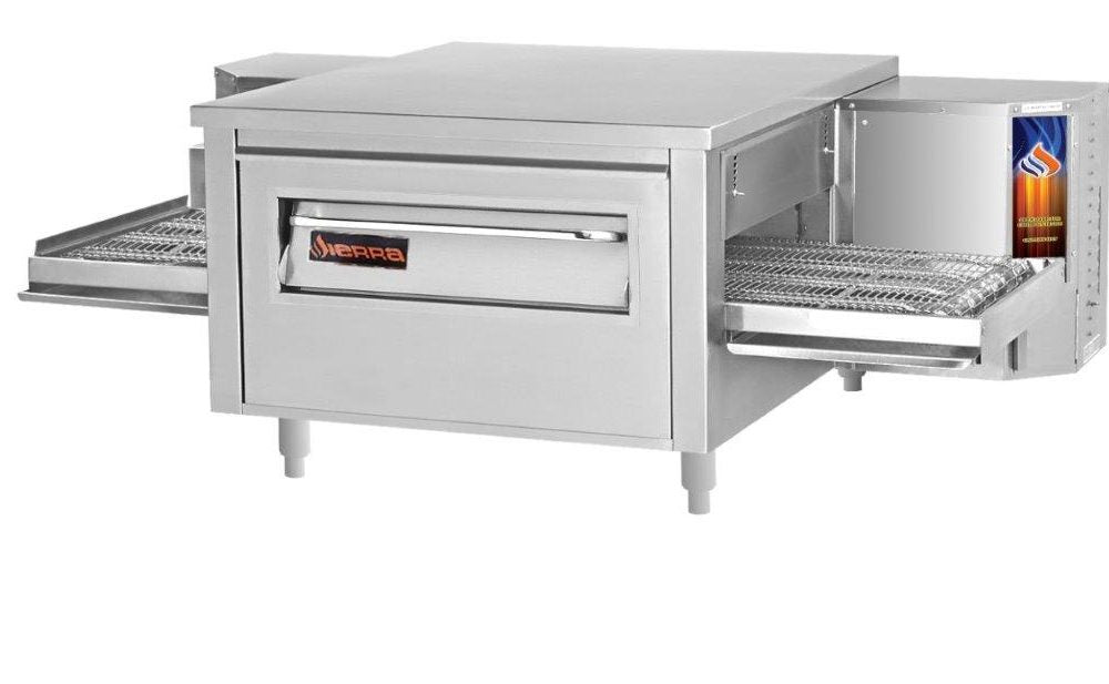 Sierra C1830 | 58" Wide Stainless Steel Gas/Electric Pizza Oven