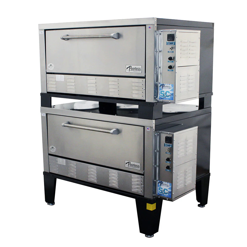 Peerless CE52BESC | 42" Wide Double Stack Electric Bake & Roast Deck Oven