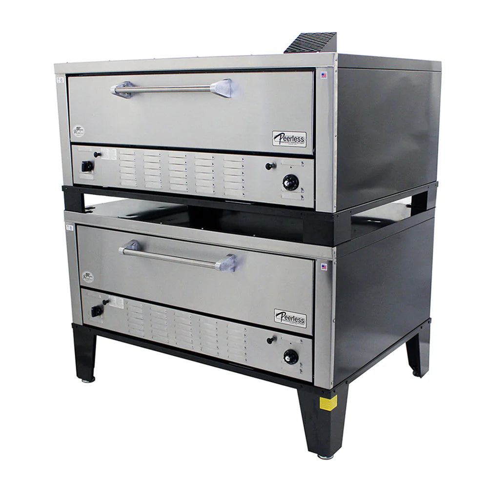 Peerless CW200P | 52" Wide Double Stack Gas Pizza Deck Oven