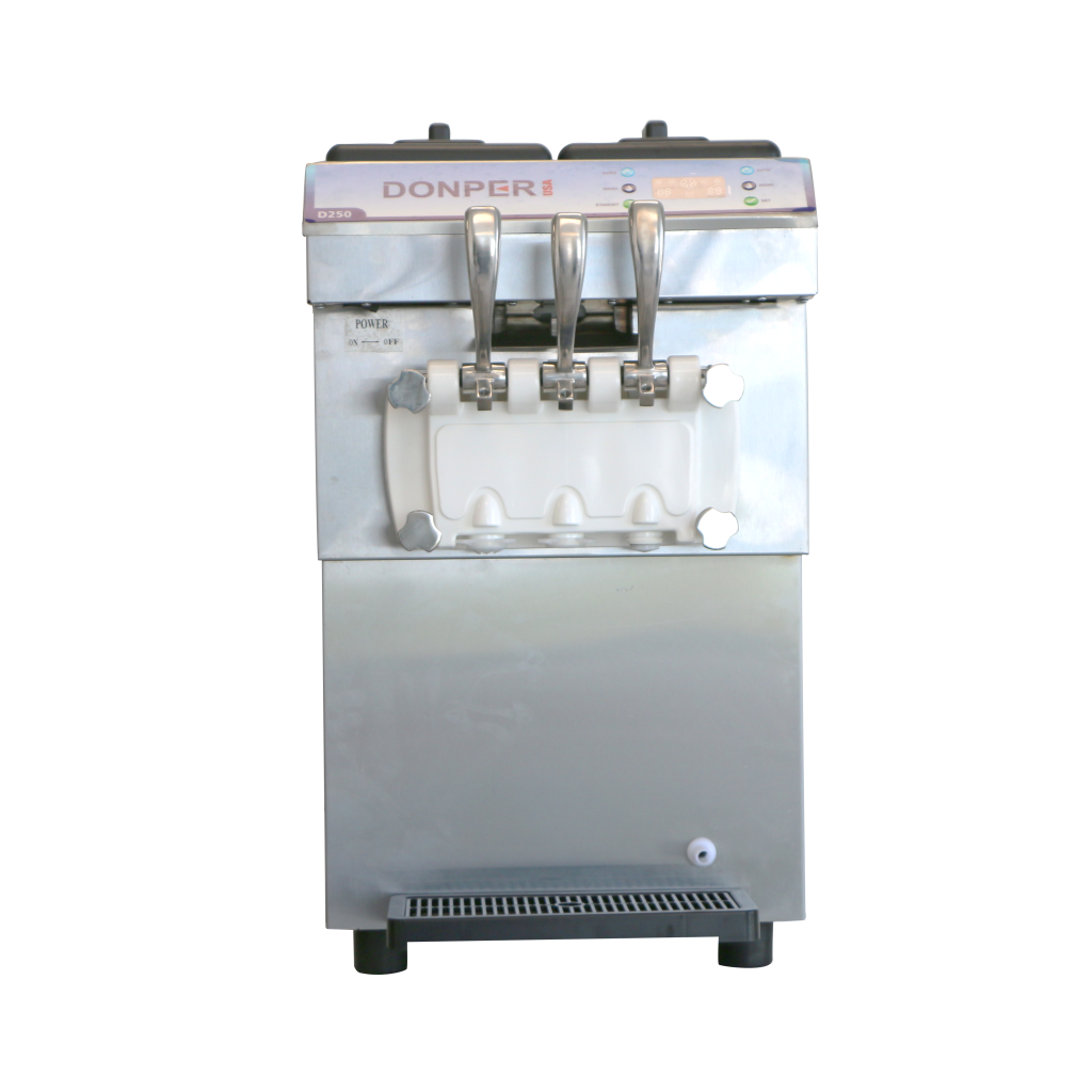 Donper D250 | 16" Wide Countertop Dual Flavor Self-Contained Soft Serve Machine w/ Twist
