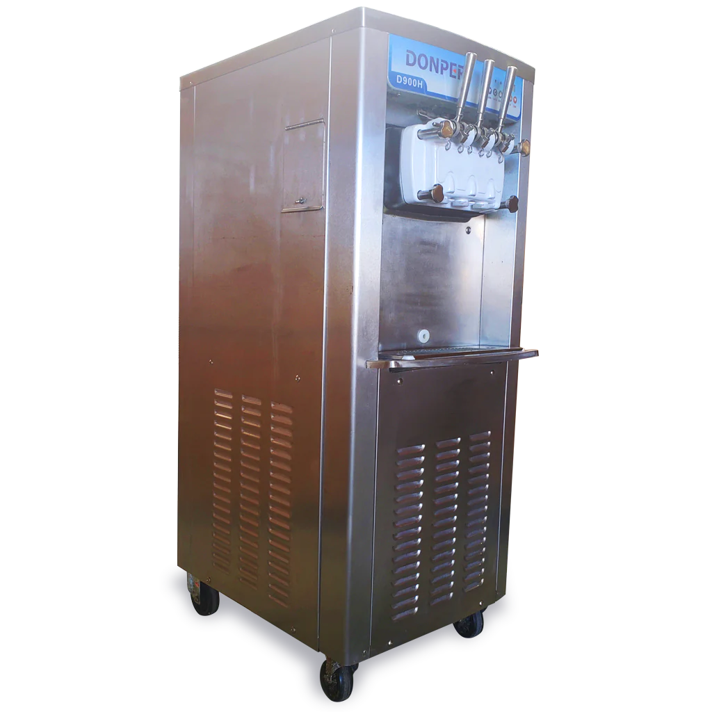 Donper D900H | 21.3" Wide Floor Model Dual Flavor Self-Contained Soft Serve Machine w/ Twist