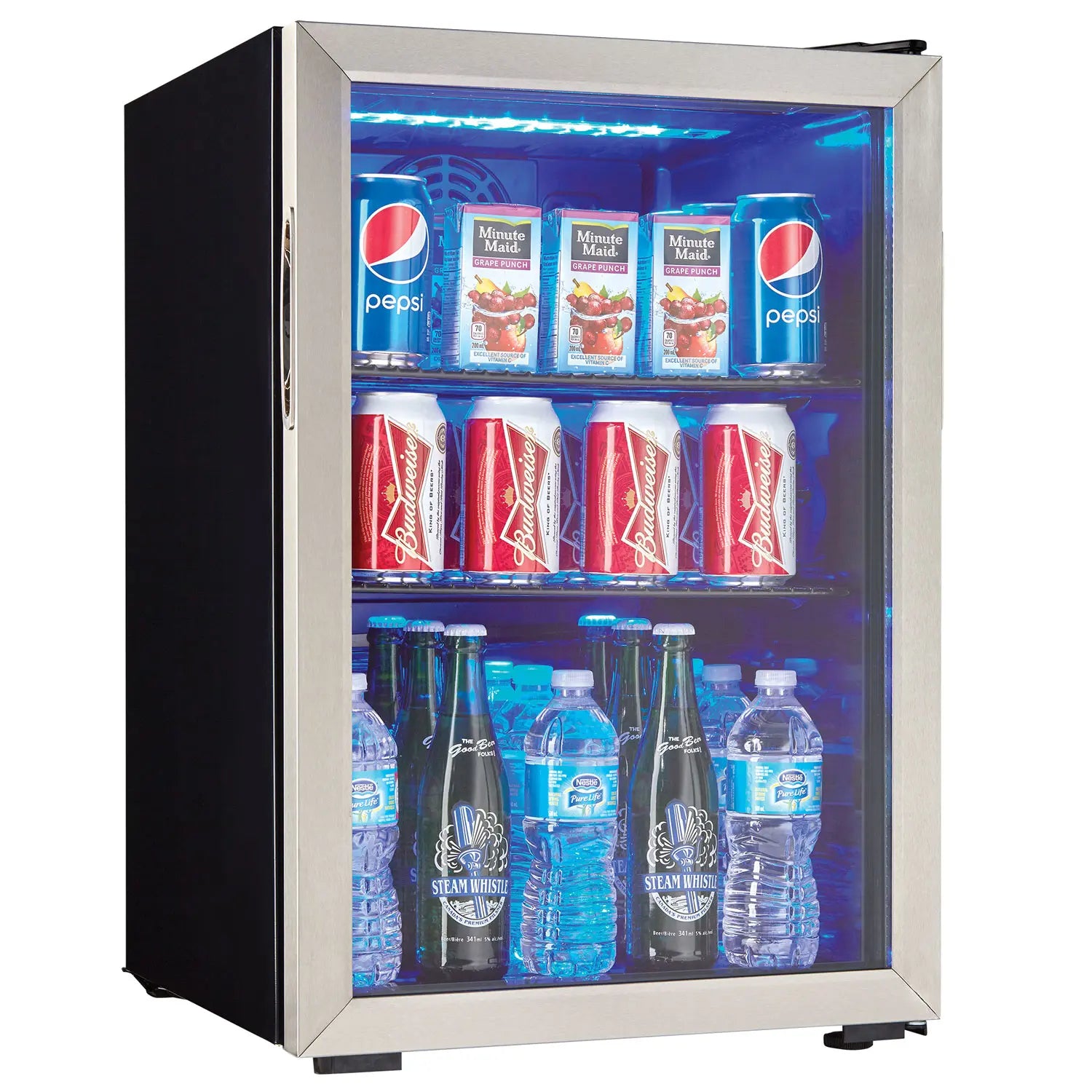Danby DBC026A1BSSDB | 17.5" Wide Stainless Steel 95 Can Beverage Fridge