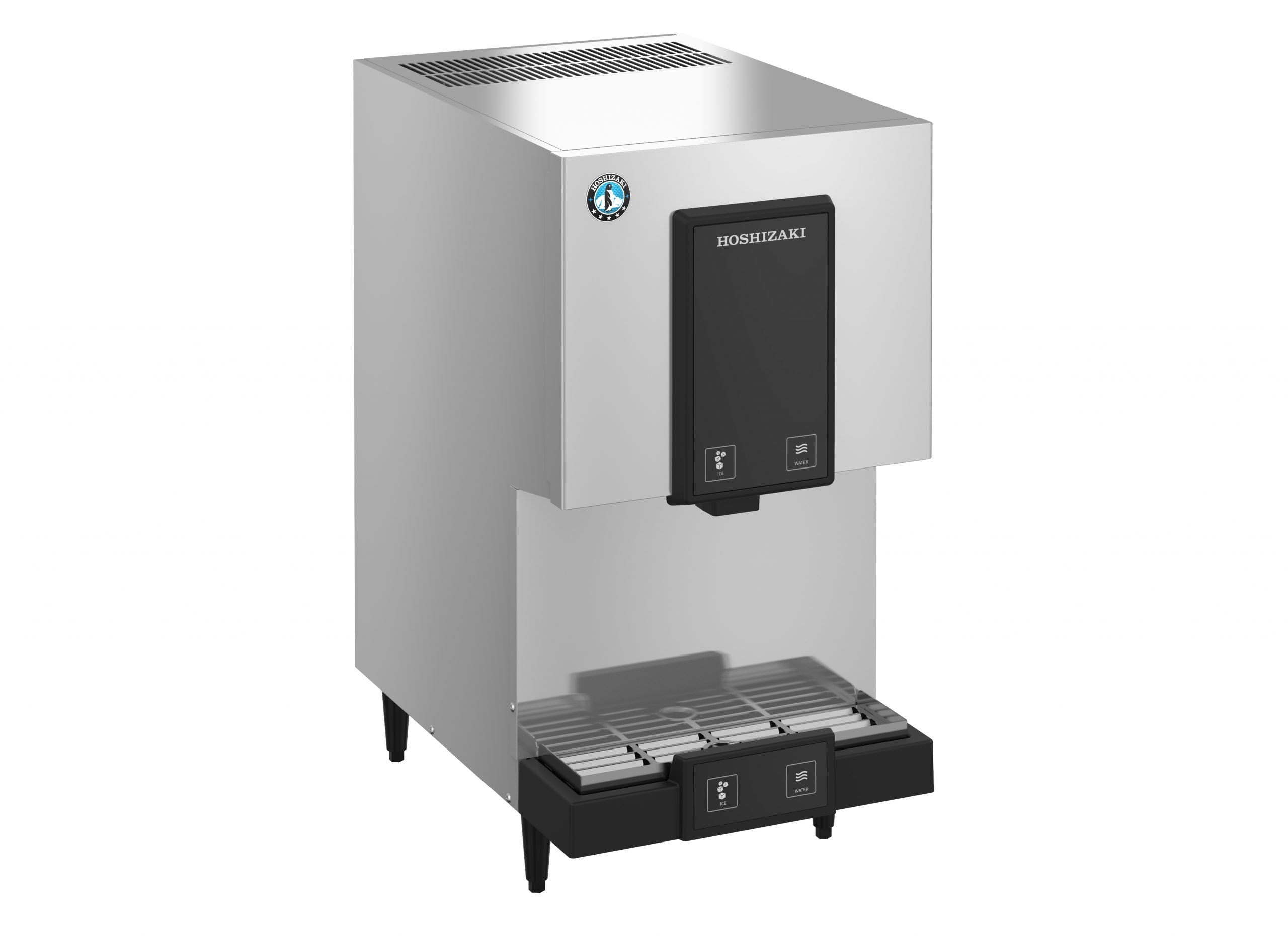 Hoshizaki DCM-271BAH | 17" Wide Air-Cooled Mini Cubelet Ice & Water Dispenser w/ Built-In Storage Bin