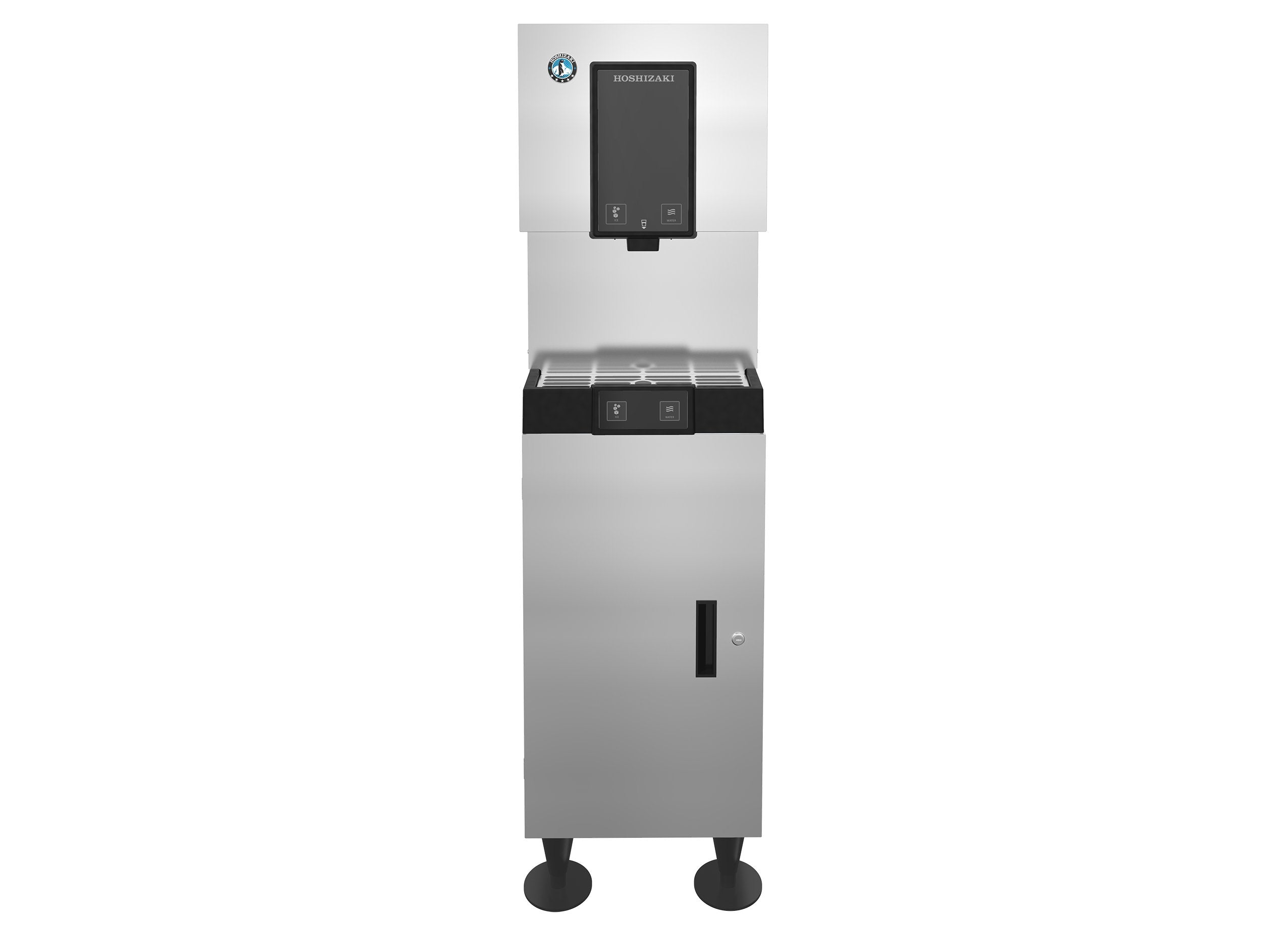 Hoshizaki DCM-271BAH | 17" Wide Air-Cooled Mini Cubelet Ice & Water Dispenser w/ Built-In Storage Bin