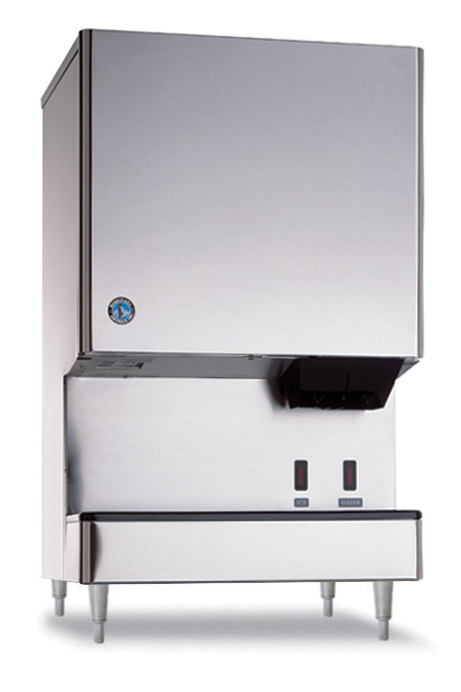 Hoshizaki DCM-500BWH-OS | 26" Wide Hands Free Water-Cooled Small Cubelet Ice & Water Dispenser w/ Built-In Storage Bin